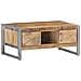 Tavolino Da Salotto 95x50x40 Cm In Legno Di Mango Grezzo - Foto miniatura 8