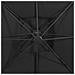 Ombrellone a Sbalzo con Doppia Copertura 300x300 cm Nero - Foto miniatura 2