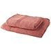 Set 1 Telo Bagno 100% Cotone 70x30 Cm + 1 Telo Bagno 50x100 Cm - Terracotta - Foto miniatura 2