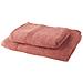 Set 1 Telo Bagno 100% Cotone 70x30 Cm + 1 Telo Bagno 50x100 Cm - Terracotta - Foto miniatura 1