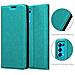 Custodia Compatibile Con Oppo Find X3 Lite In Turchese Petrolio - Coperchio Protettiva Con Chiusura Magnetica, Funzione Stand E Tasca Per Le Carte - Foto miniatura 5