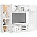 Set Mobili Porta TV 8 pz Bianco in Legno Multistrato - Foto miniatura 8