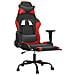 Sedia da Gaming Massaggio Poggiapiedi Nero e Rosso Similpelle - Foto miniatura 10