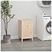 Contenitore Per Bucato 44x44x76 Cm Legno Massello Pino - Foto miniatura 3