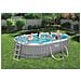 Power Steel 56448 piscina fuori terra Piscina con bordi Piscina ovale 10949 L Blu, Grigio - Foto miniatura 5