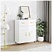 Credenza 69,5x34x90 Cm In Legno Multistrato Bianco Lucido - Foto miniatura 1