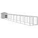 Pollaio Area Corsa Grigio Chiaro 117x1017x123cm Acciaio Zincato - Foto miniatura 1