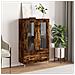 Credenza Rovere Fumo 69,5x31x115 Cm In Legno Multistrato - Foto miniatura 1