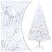 Albero Di Natale Preilluminato Con Palline Bianco 240 Cm Pvc - Foto miniatura 2