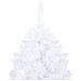 Albero Di Natale Preilluminato Con Palline Bianco 240 Cm Pvc - Foto miniatura 3