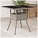 Tavolo Giardino Piano Vetro Grigio Chiaro 80x80x75cm Polyrattan - Foto miniatura 1