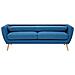 Divano Da Salotto 3 Posti In Tessuto Con Forma A Conchiglia Blu Petrolio Loren - Foto miniatura 5