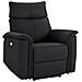Zola Poltrona Reclinabile In Vera Pelle Nera - Foto miniatura 1