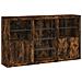 Credenza Con Luci Led Rovere Fumo 181,5x37x100 Cm - Foto miniatura 3