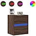 Mobile TV a Parete con Luci LED Rovere Marrone 41x31x45 cm - Foto miniatura 1