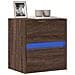 Mobile TV a Parete con Luci LED Rovere Marrone 41x31x45 cm - Foto miniatura 10