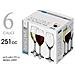 Set 6 Pz Calici Bicchieri Bicchiere Vino Maldive 251cc Vetro Trasparente 570278 - Foto miniatura 1