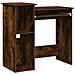 Scrivania Mensole Rovere Fumo 84x40x78 Cm Legno Multistrato - Foto miniatura 2