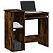 Scrivania Mensole Rovere Fumo 84x40x78 Cm Legno Multistrato - Foto miniatura 1