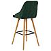Lusso Casadino -  Sgabelli Da Bar 2 Pz Verde Scuro In Velluto - Foto miniatura 5