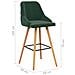 Lusso Casadino -  Sgabelli Da Bar 2 Pz Verde Scuro In Velluto - Foto miniatura 7