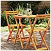 Tavolo da Giardino Pieghevole Rotondo Ø60x72 cm Legno Massello di Acacia - Foto miniatura 2