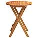 Tavolo da Giardino Pieghevole Rotondo Ø60x72 cm Legno Massello di Acacia - Foto miniatura 5