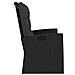 Panca da Giardino Reclinabile con Cuscini 118cm Polyrattan Nero - Foto miniatura 4