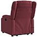 Poltrona Alzapersona Massaggiante Elettrica Rosso Vino Tessuto - Foto miniatura 5