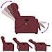 Poltrona Alzapersona Massaggiante Elettrica Rosso Vino Tessuto - Foto miniatura 7