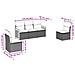 Set Divano da Giardino 5 pz con Cuscini Grigio in Polyrattan - Foto miniatura 3
