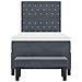 Letto Box Spring con Materasso & Panca Grigio Scuro 90x200 cm Velluto - Foto miniatura 9