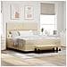 Letto con Box Spring, Materasso e Panchina Crema 180x200 cm Tessuto - Foto miniatura 2