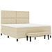 Letto con Box Spring, Materasso e Panchina Crema 180x200 cm Tessuto - Foto miniatura 8