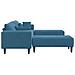 Divano in Velluto con cuscino 3 pcs Blu 208 cm Velluto - Foto miniatura 5