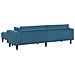 Divano in Velluto con cuscino 3 pcs Blu 208 cm Velluto - Foto miniatura 6