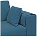 Divano in Velluto con cuscino 3 pcs Blu 208 cm Velluto - Foto miniatura 7