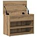 Scarpiera Rovere Artigianale 60x30x45 cm in Legno Multistrato - Foto miniatura 4