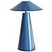 Lampada Da Tavolo Senza Fili A Led Apayao Con Dimmer Metallo Blu - Foto miniatura 2