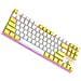 Tastiera Meccanica Cablata A 87 Tasti - Tastiera Da Gioco Rgb Hot-swappable Con Interruttore Blu White+yellow - Foto miniatura 3
