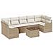 Set Divano da Giardino 8 pcs Beige e Crema 55 x 55 x 37 cm - Foto miniatura 1