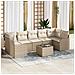 Set Divano da Giardino 8 pcs Beige e Crema 55 x 55 x 37 cm - Foto miniatura 2