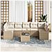 Set Divano da Giardino 8 pcs Beige e Crema 55 x 55 x 37 cm - Foto miniatura 3