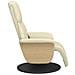 Poltrona Reclinabile Massaggio con Poggiapiedi Crema Similpelle - Foto miniatura 5