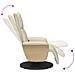 Poltrona Reclinabile Massaggio con Poggiapiedi Crema Similpelle - Foto miniatura 7