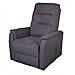 Poltrona Reclinabile Ilaria - Grigio - Ciniglia - 72x92x105 Cm - Foto miniatura 1