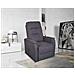 Poltrona Reclinabile Ilaria - Grigio - Ciniglia - 72x92x105 Cm - Foto miniatura 2