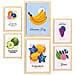 Set Di 6 Stampe Cibo E Nutrizione Natura Tropicale E Fruttata E Nutrizione Per L'interior Design A3 & A4 Telaio In Legno Chiaro - Foto miniatura 1