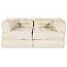 Divano modulare 2 pcs Crema 140 x 70 x 56 cm Tessuto - Foto miniatura 6