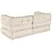 Divano modulare 2 pcs Crema 140 x 70 x 56 cm Tessuto - Foto miniatura 7